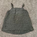 Athleta dark green sleeveless linen tank top size L Photo 4