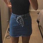 PacSun Lace Up Jean Skirt Photo 3
