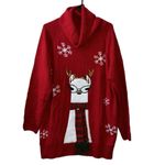 Ugly Christmas Sweater Women’s Oversized Turtleneck Red Christmas Sweater(Size Medium) Photo 3