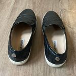 Steve Madden Zaander sneakers size 5M black flocked leather slip on Photo 3