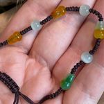 Handmade adjustable silk jade bracelet Photo 2