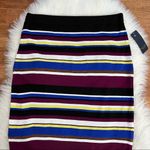 Rachel Roy Striped Sweater Skirt Black Size L Photo 2