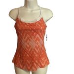 Satva NWT Dolan Yoga Cami Orange Geometric Athleisure Tank Top Photo 6