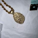 Monet  Vintage signed Children’s (12”) Gold Tone with Rhinestone Necklace‎ Photo 9