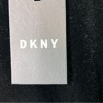 DKNY  Small Black Velour/Velvet Crewneck Twisted Front 3/4 Sleeve Cocktai… Photo 11
