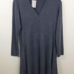 Anthropologie Anthro Dolan Cupro Gray Long Sleeve Swing Dress Photo 0