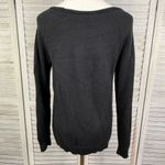 Ann Taylor Crewneck Sweater with Split Hem Black-Small Photo 1