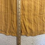 prAna  Womens Small Mustard Yellow Striped Button Front Shirt Dress Gorpcore Photo 3