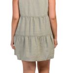 Lucky Brand Plus Size Linen Sleeveless V-neck Tiered Crochet Trim Mini Dress 1X Photo 1