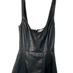 We Wore What  Faux Lace Up Corset Mini Dress in Black 2 Womens Vegan Leather Skater Photo 4