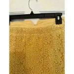 Anthropologie Elevenses Yellow Lace Pencil Skirt size 0 EUC Photo 3
