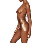 SKIMS penny metallic swim v-waist short | ruched swim shorts Photo 3