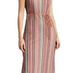 Sam Edelman Crochet Macrame Stripe Side Slit Tie Waist Midi Boho Dress 12 Photo 0