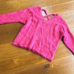 Woven Heart Fuzzyy Sweater Photo 1