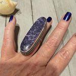 Lepidolite Sterling Silver Ethnic Style Statement Ring Size 7 Purple Photo 3