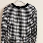 Vintage Plaza South Black & White Gingham Check Dress Size 16 Cottagecore Modest Photo 4