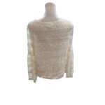 Max Studio  Women's Ivory Crochet Knit Blouse Size S Long Sleeve Photo 1
