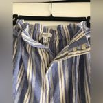 Forever 21 Blue Striped Linen Pants Size 2X Photo 7