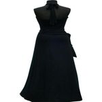 Cache  Black Halter Ruched Embellished Hi Low Stretch Event Night Dress $168 NWT Photo 8