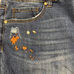 Melissa McCarthy Seven7 Paint Splatter Embroidery Slimming Skinny Jeans Size 22W Blue Photo 4