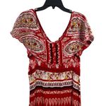 Raga  Red Boho Maxi Dress Size Medium Photo 6