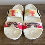 Crocs White Classic Tie Dye 2 Strap Unisex Sandal Size 9 or 7 Photo 2