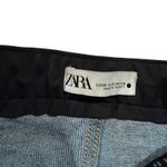 ZARA Women's Dark Wash Denim High Rise Wide Leg Jeans Classic Style Size 6 Photo 2