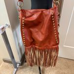 Imoshion  Faux‎ Leather Burnt Orange Terracotta Fringe Boho Western Shoulder Bag Photo 1
