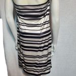 NWT New York & Company White & Black Striped Dress Size L Photo 3