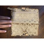 Coach Wallet  Madison Op Sateen Slim Bifold Khaki Python Snake Leather RARE J‎ Photo 4