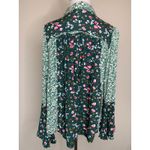 easel Boho Green Floral Bell Sleeve Flowy Blouse Naturecore Sz Large Photo 1