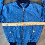 c'est toi C’EST TOI Black Label Women’s Blue Crew Neck Full Zip Bomber Jacket Size Small Photo 9