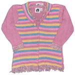 VTG Storybook Knits Pastel Striped Cardigan & Vest Y2K Cottagecore Knit Sweater Pink Size L Photo 0