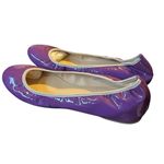 J.Crew  Purple Patent Leather Round Toe Size 8 Classic Ballet Flats Cream Trim. Photo 3
