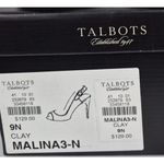 Talbots Malina3-N Clay Reptile Leather Slingback High Heel Sz 9AA NEW in BOX Photo 6