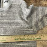 Vince  Melange Rib Trim Mini Shirt Dress Grey Space Dye Long Sleeve Knit Size M Photo 3