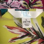 Time and Tru Floral Open Front Cover up Kimono Z29 Yellow Size L Photo 4
