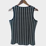 Misook  Black White Houndstooth Sleeveless Knit Tank Top Small Photo 6