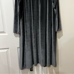 LuLaRoe Velvet Size Large Grey Velvet Sarah Cardigan Long Duster With Pockets Photo 5
