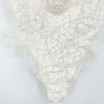 California Dynasty Vintage Lingerie Coquette Beaded Sheer Lace Bodysuit Size S White Photo 3