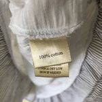 Dylan  gauzy White cotton blue striped accent frill Top M Photo 5