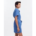Madewell  size 8 Denim Overlay Mini Shirtdress in Caulk Wash Photo 3