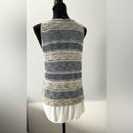 Elegant dressy Knit Tank Top🌷 Blue Size M Photo 5