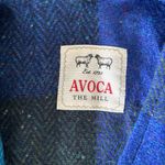 AVOCA the Mill Wool Hooded Checkered Cape Blue Size undefined Photo 4