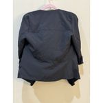 Poetry  Lightweight Draped‎ Blazer Size Small 80's Moto Black Asymmetrical Open Photo 2