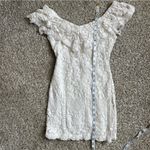 Prómesa Promesa White Lace Ruffle Off the Shoulder Mini Dress Bridal Formal Party Small Photo 6