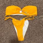 Women's Orange Bandeau Bikini Set with Chain Detail Size Medium NWOT Photo 4
