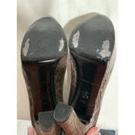 Woman’s Via Spiga Brown Snakeskin Platform Heels Slip On 6.5 M Brown Leather Photo 8