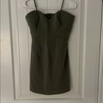 Finders Keepers  Strapless Olive Dress Photo 1