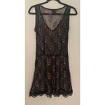 Wet Seal Vintage  Mesh Sequin Lace Button Side Dress (M) Whimsigoth Vamp Romantic Photo 1